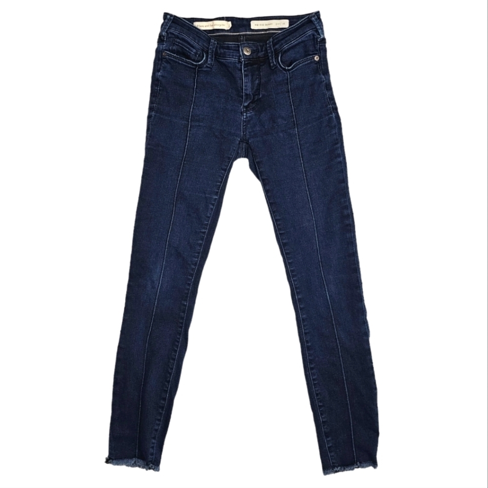 Anthropologie Pilcro & The Letterpress Midrise Stretch Skinny Jeans Size 26 Blue